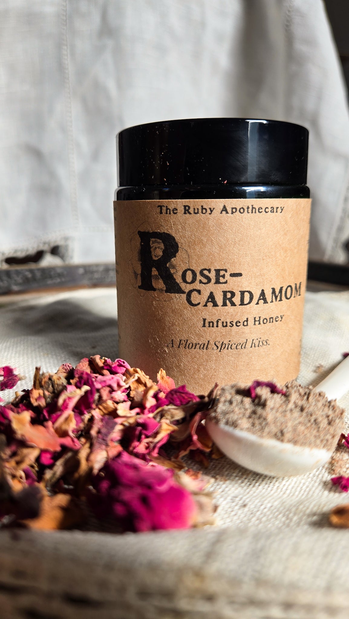 Rose-Cardamom Infused Honey