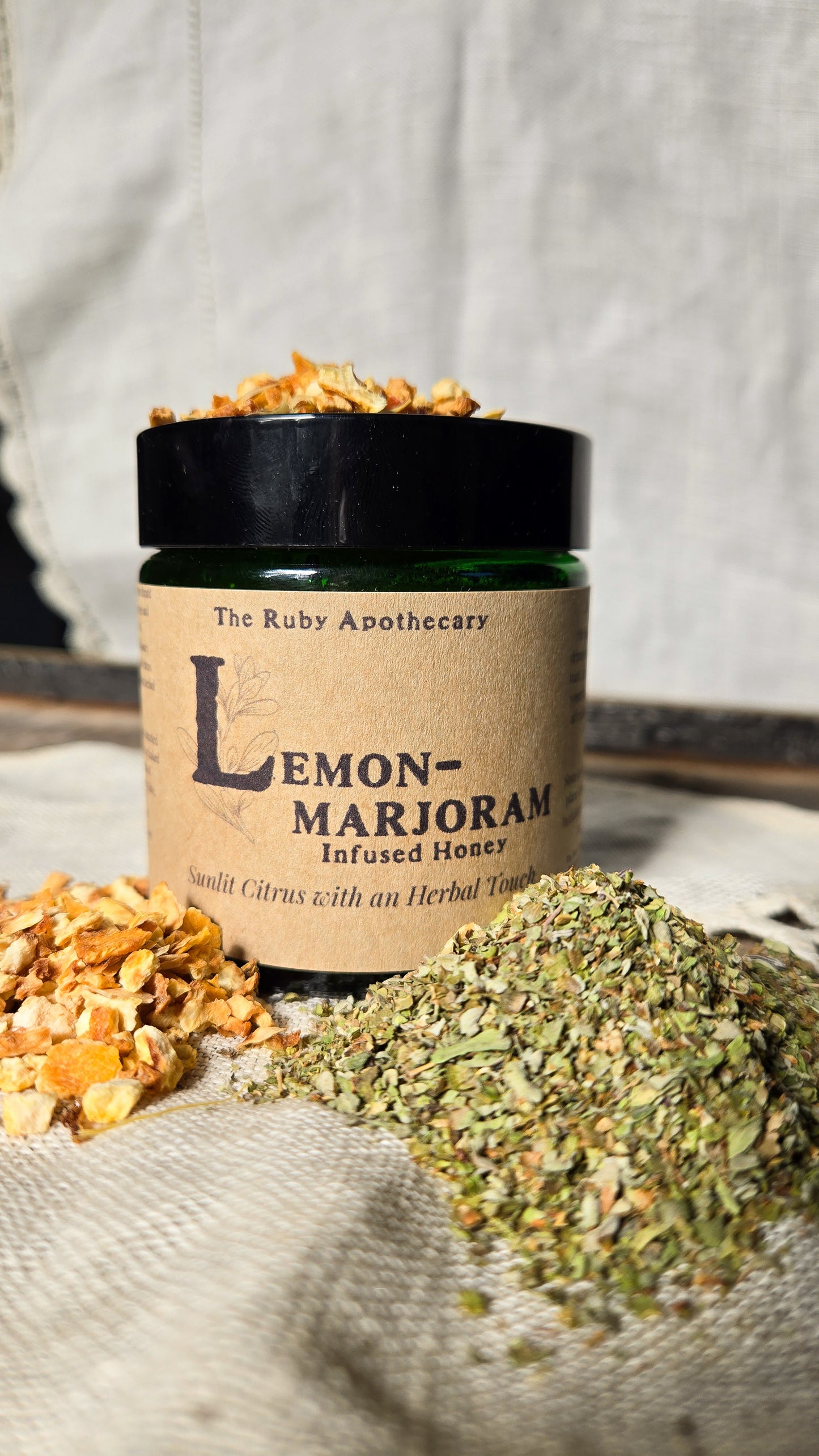 Lemon-Marjoram Infused Honey